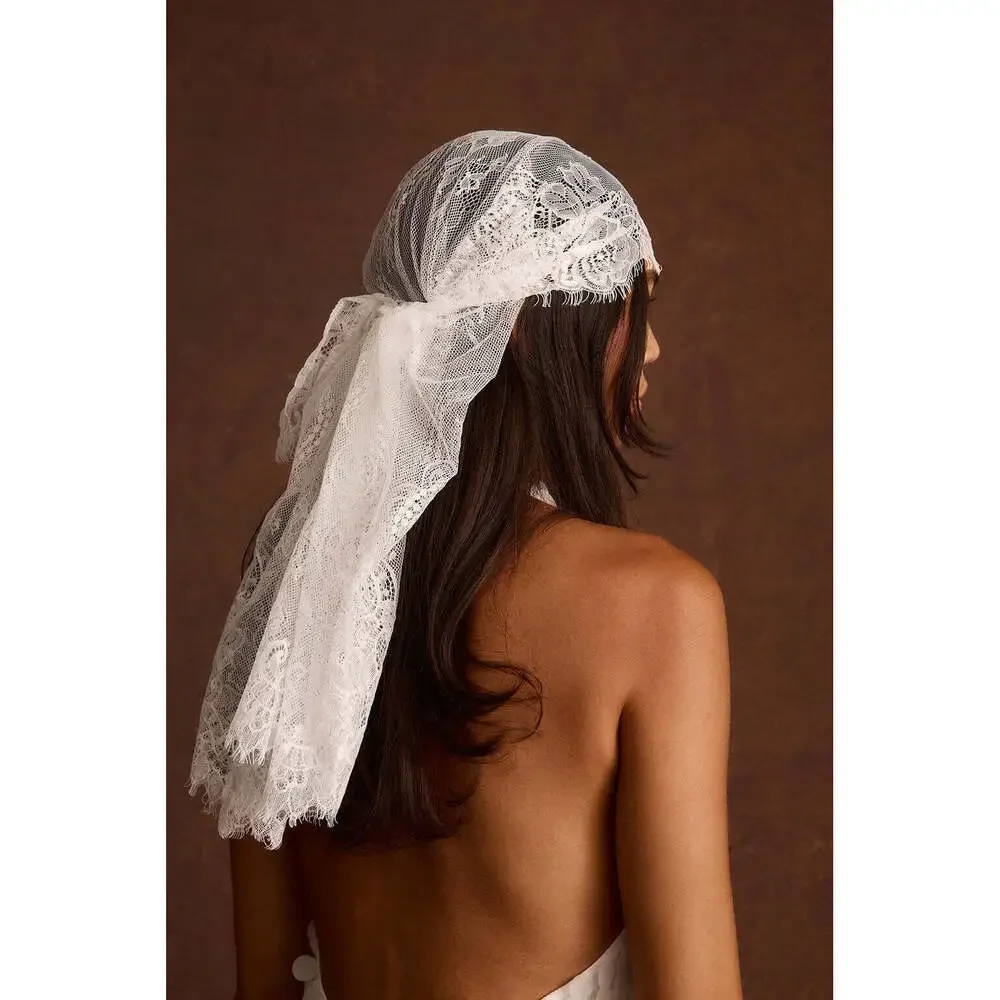12th Tribe Celeste White Lace Scarf Size O/SO/S